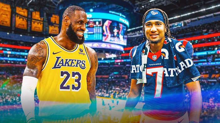 Texans-news-CJ-Stroud-LeBron-James-share-heartfelt-moment-before-Lakers-Rockets